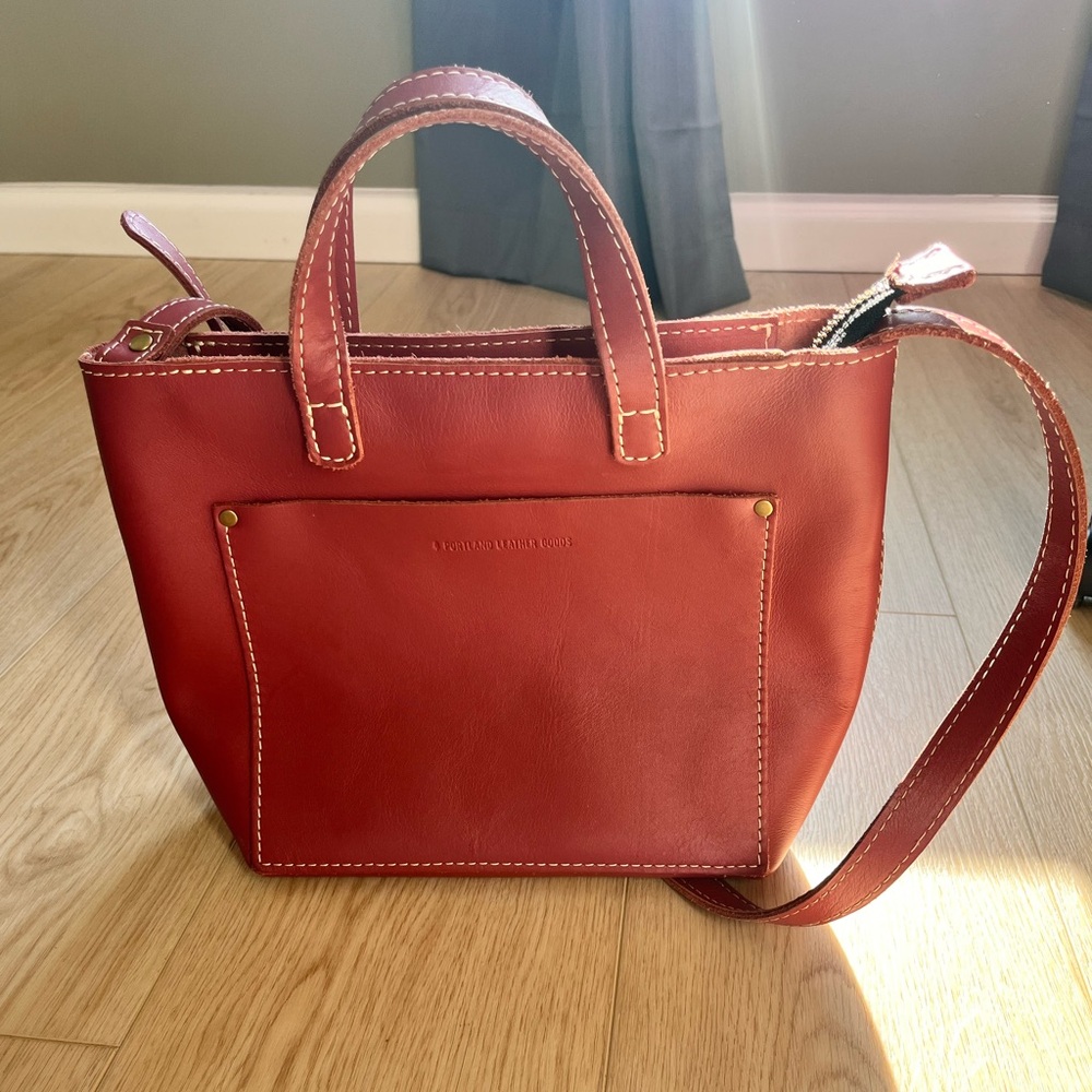 Portland Leather Mini Crossbody Tote